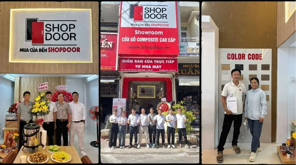Sự kiện khai trương showroom cửa nhựa composite Shopdoor
