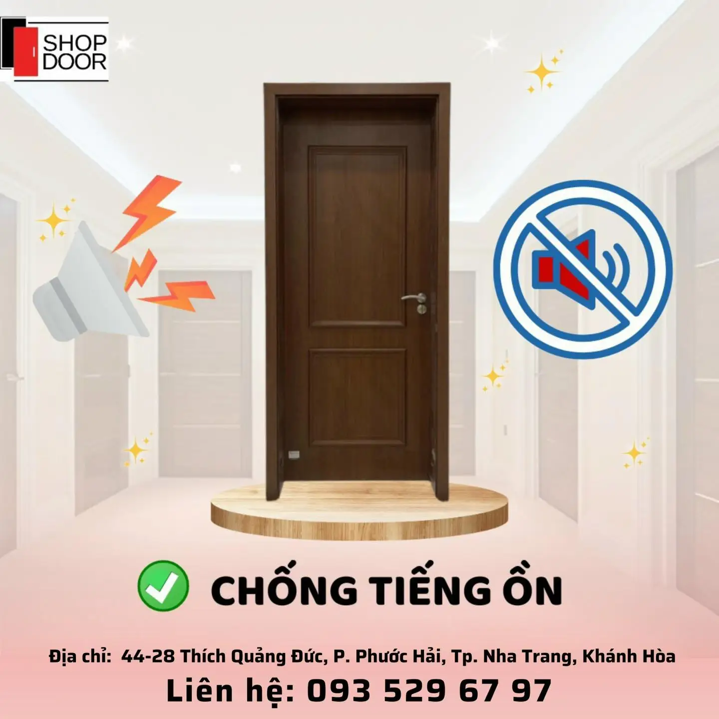 cửa composite chống tiếng ồn tuyệt đối