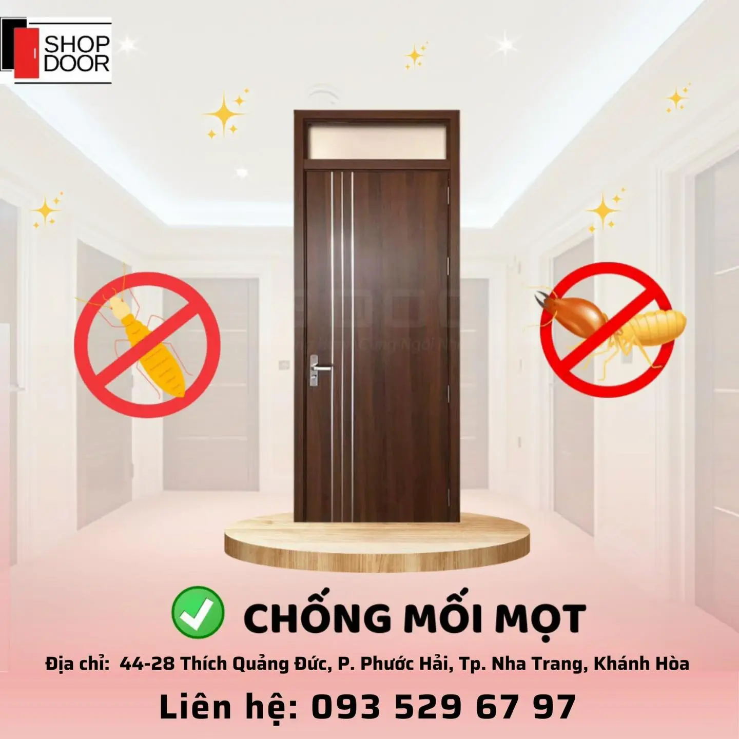 Cửa composite liền fix chống mối mọt