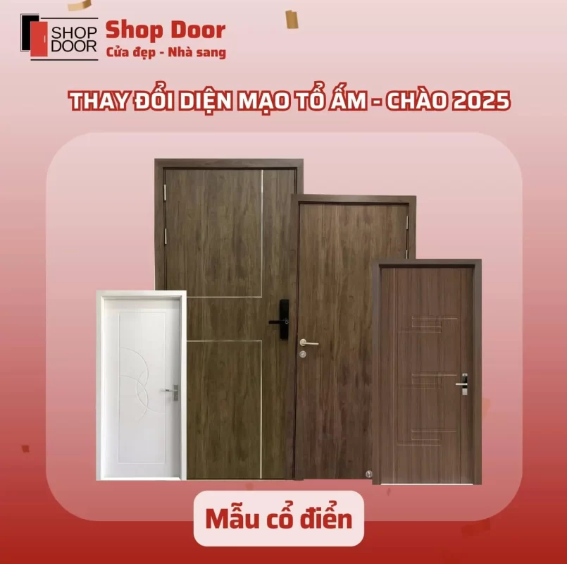 Cửa nhựa composite 1 cánh lắp đặt trong phòng hiện đại