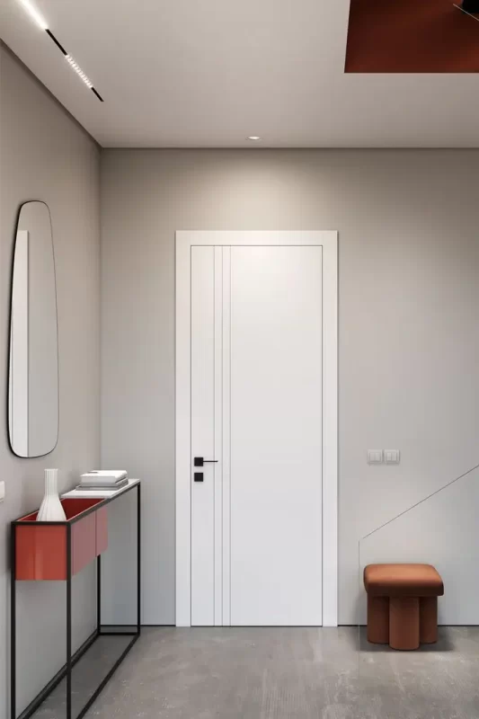 Cửa nhựa composite trắng hiện đại