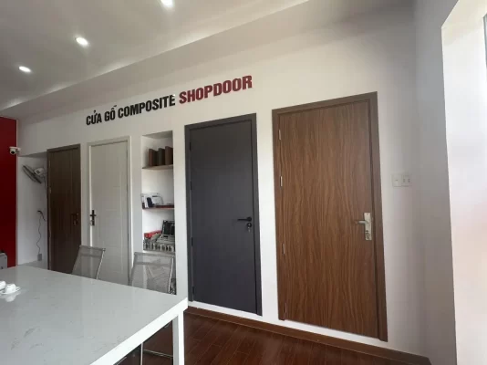 Mẫu cửa composite màu xám