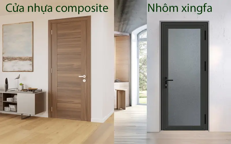 So sánh cửa nhựa composite và cửa nhôm xingfa
