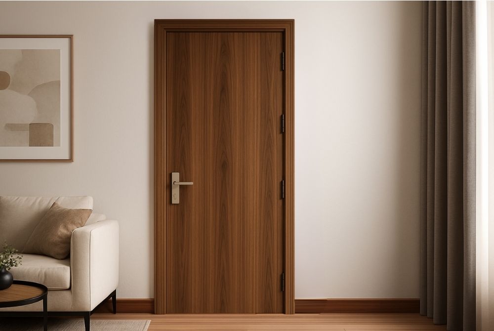 Thiết kế cửa composite cánh phẳng sang trọng