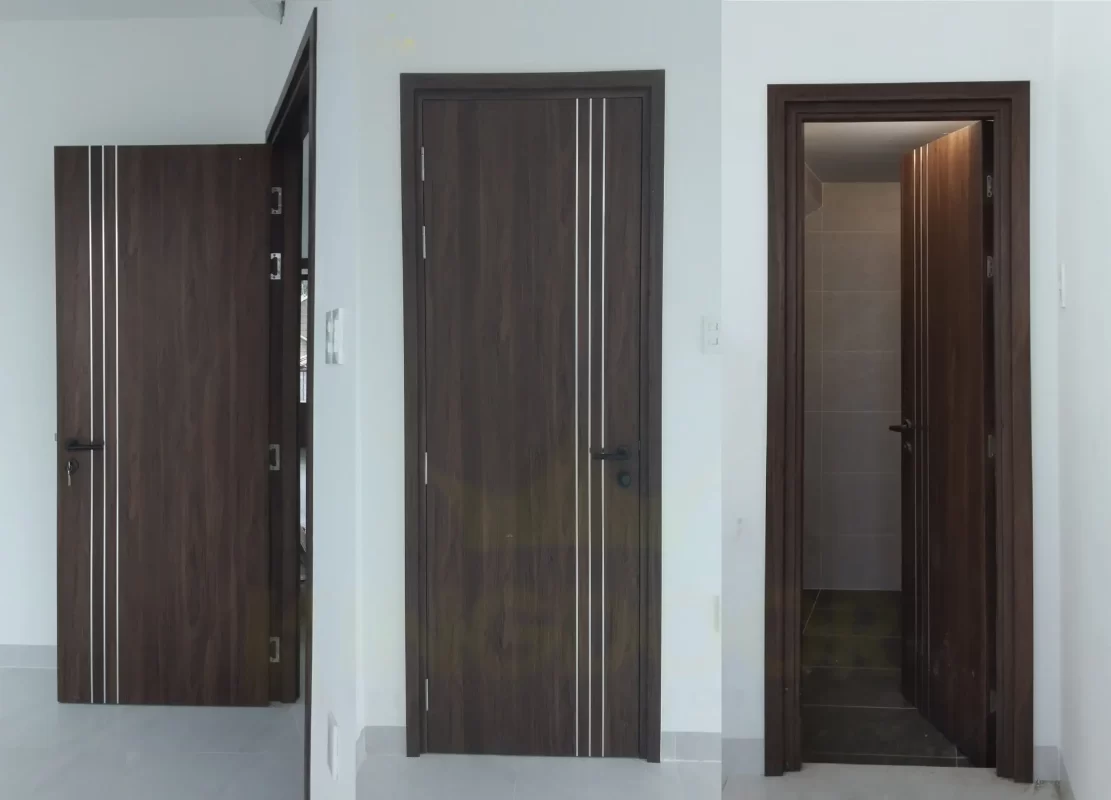 Mẫu cửa nhựa giả gỗ composite hiện đại
