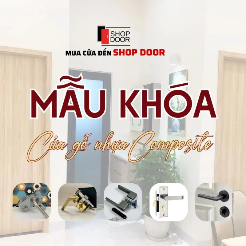 mẫu khóa cửa composite