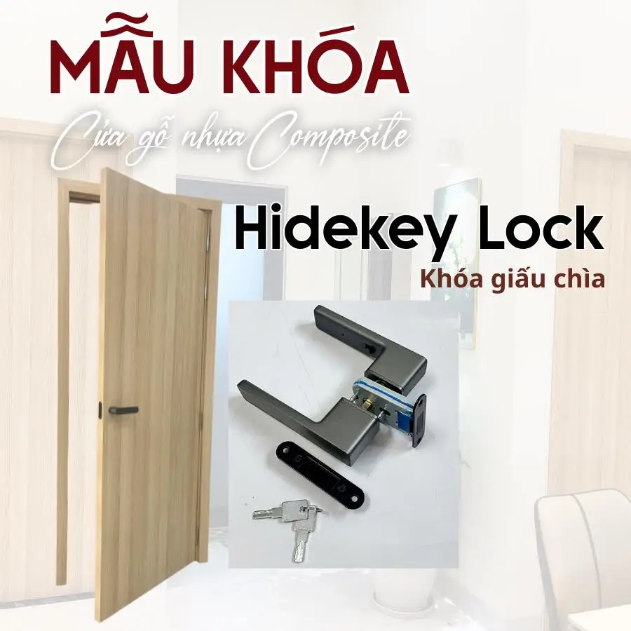 mẫu khóa giấu chìa cửa composite