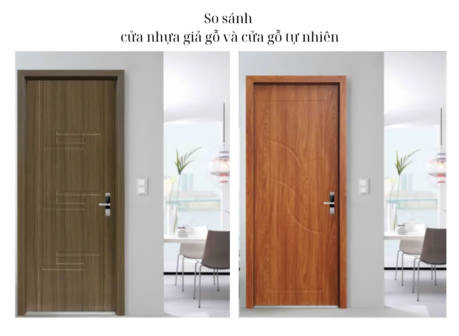 So sánh cửa nhựa giả gỗ và cửa gỗ tự nhiên tại Nha Trang