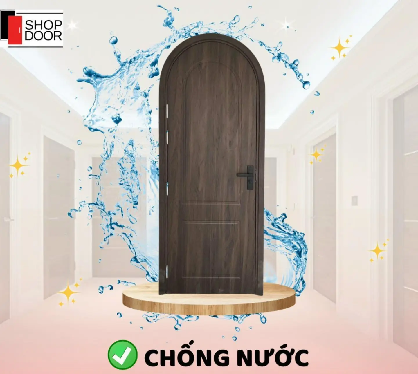 Cận cảnh cửa Composite không thấm nước, tối ưu cho khí hậu Bình Định