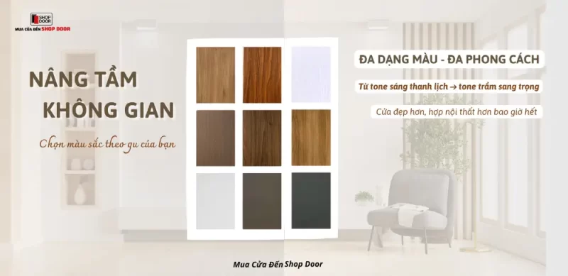 màu sắc mẫu cửa composite đa dạng