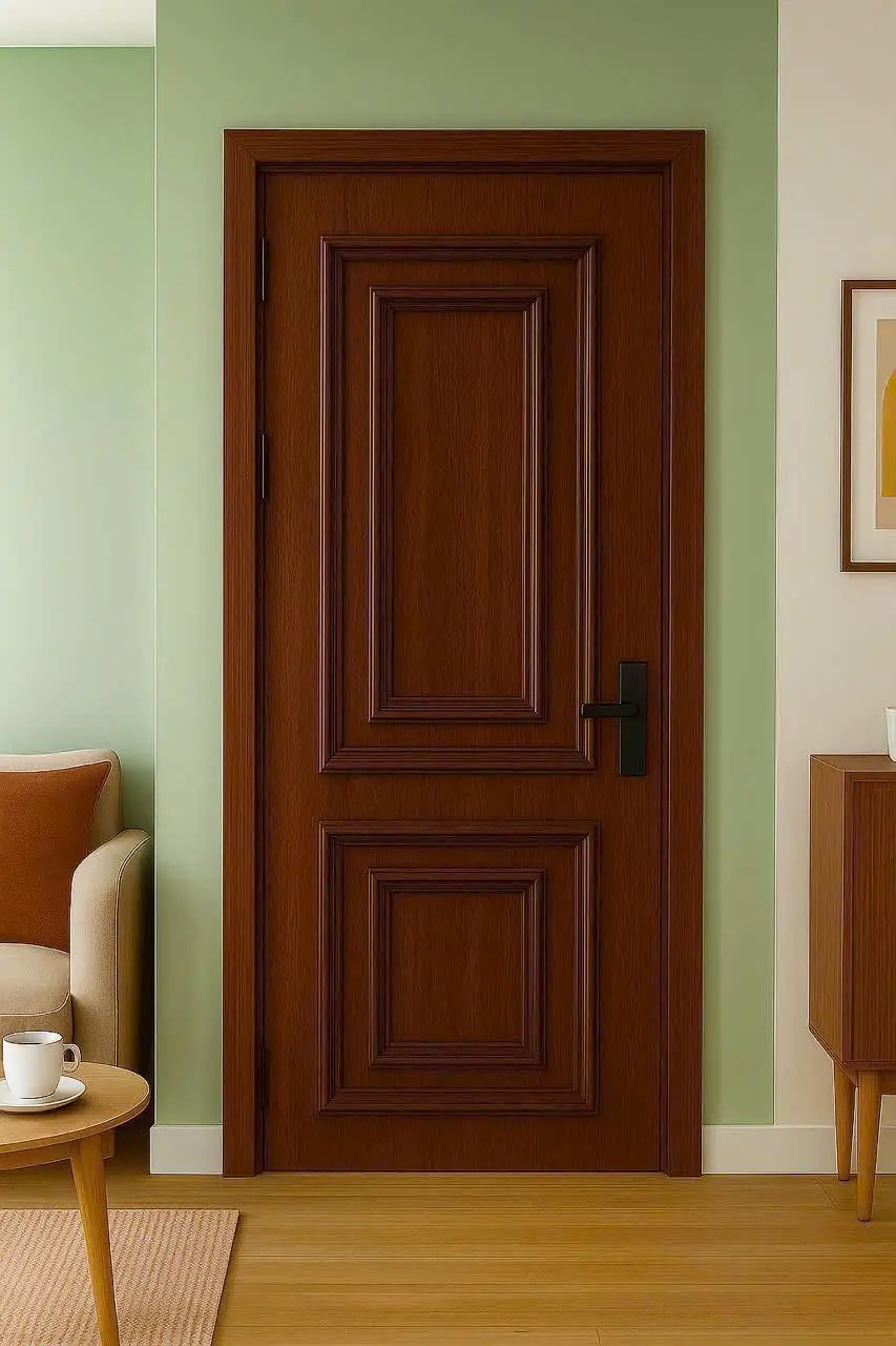 Mẫu vân gỗ cửa vệ sinh đẹp