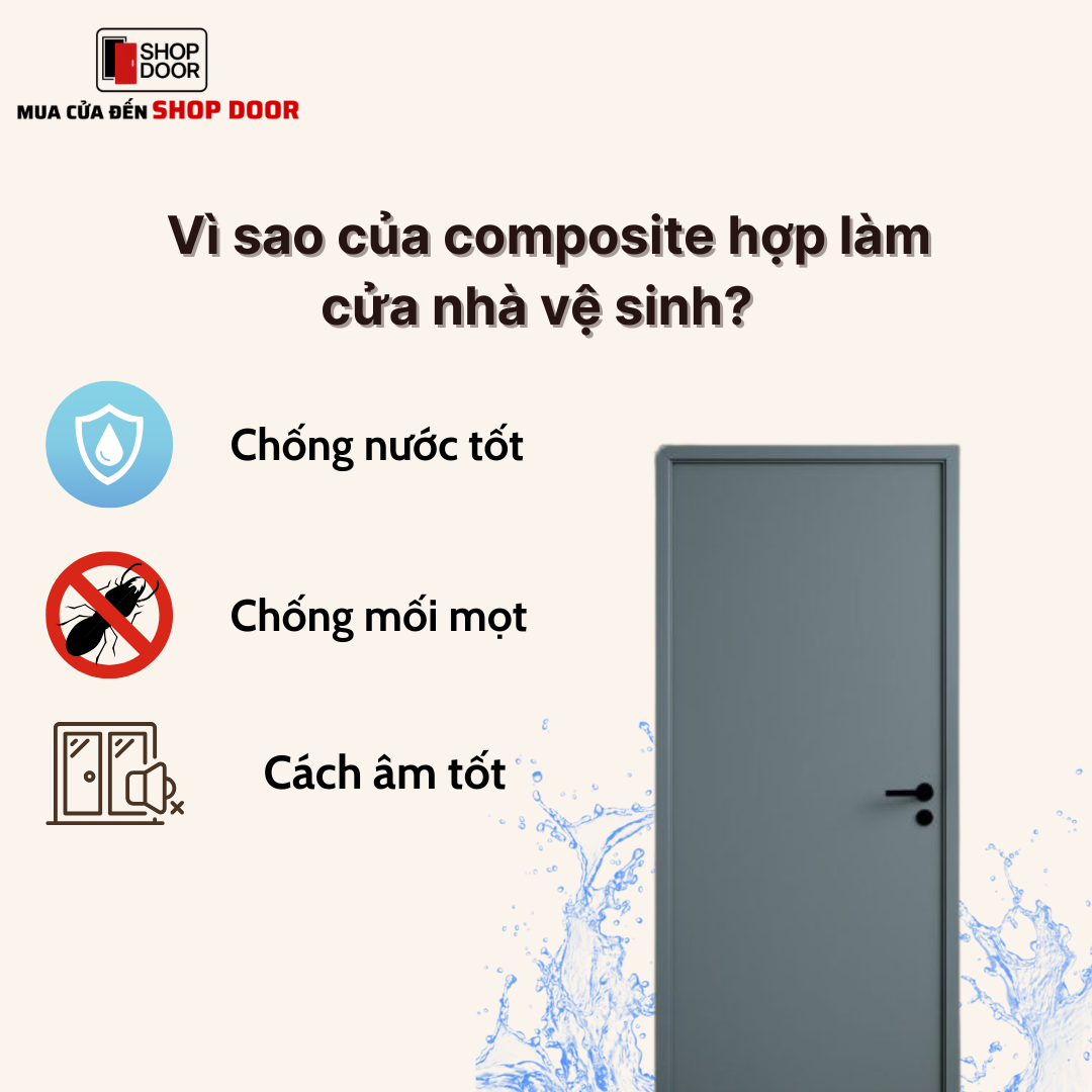 Chất liệu composite siêu bền cho cửa nhà vệ sinh