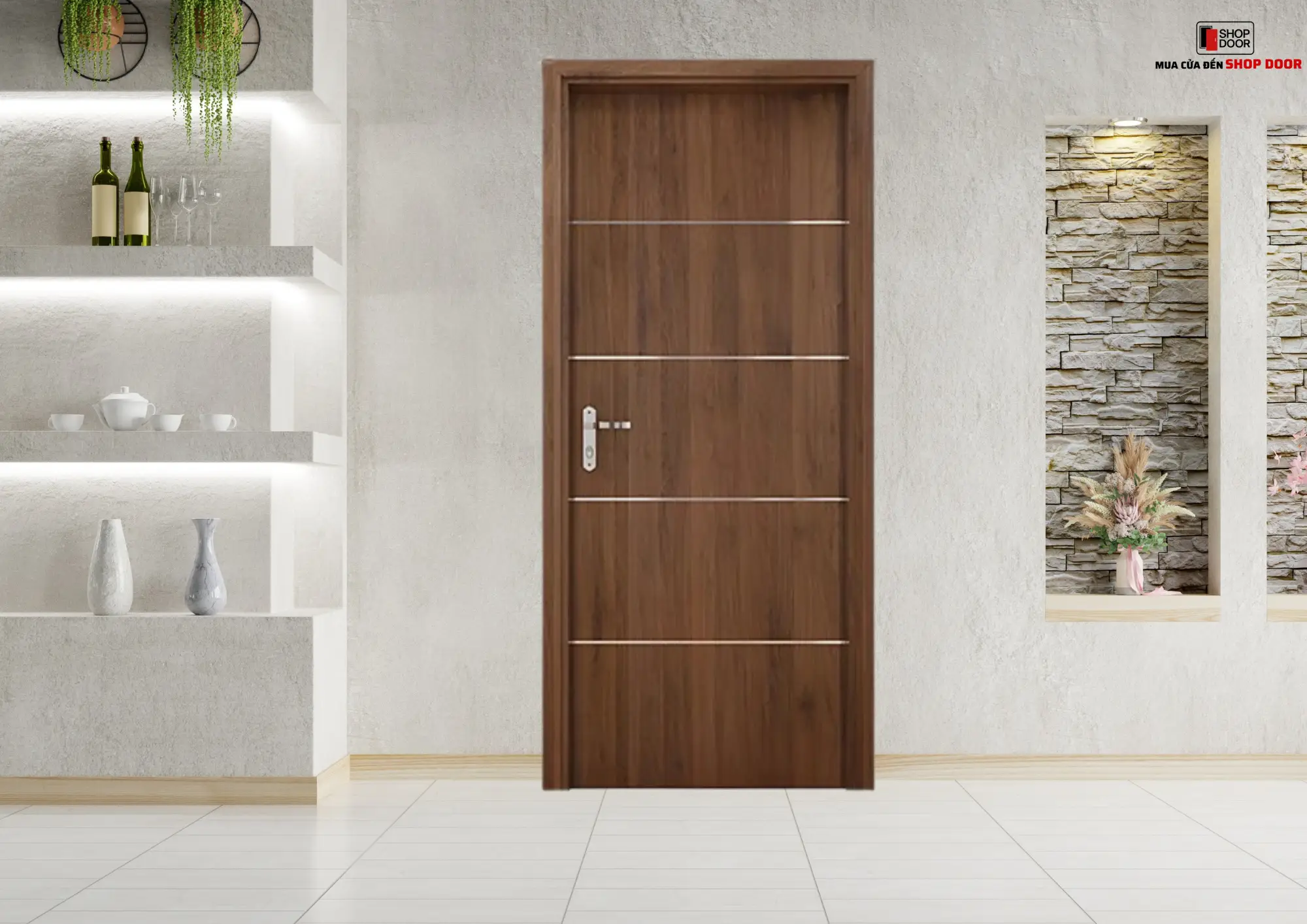 cửa gỗ chống cháy 60 phút được sử dụng phổ biến cho nhà ở