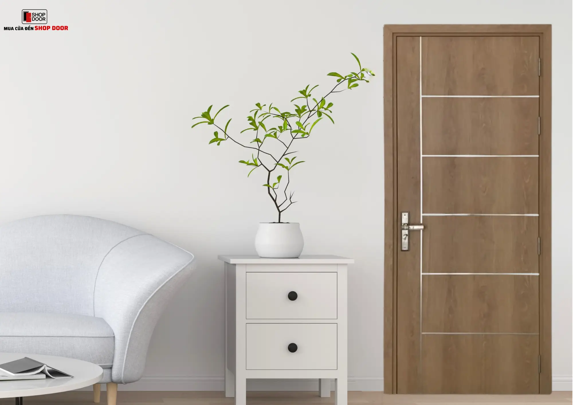 cửa gỗ chống cháy 90 phút cho nhà ở kết hợp kinh doanh