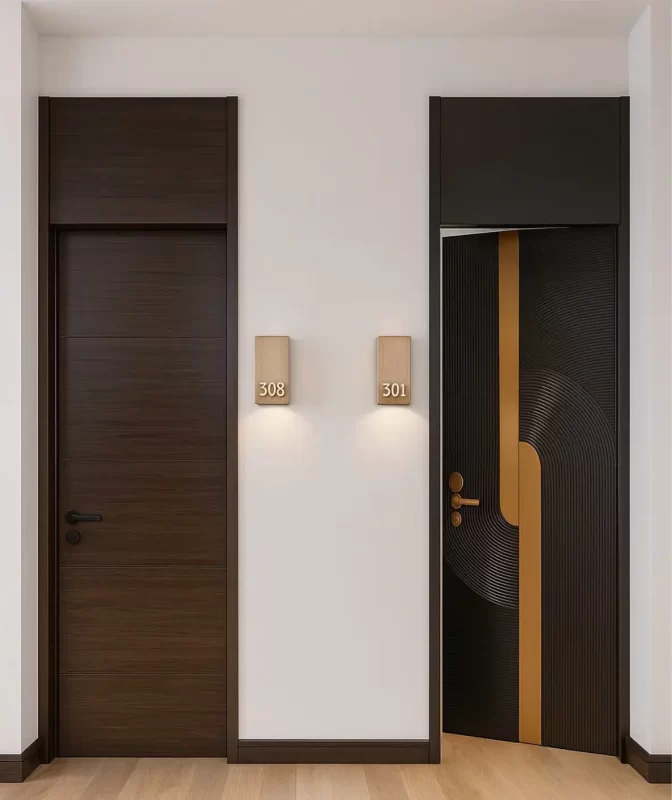 Cửa gỗ chống cháy EI 60 mã 002