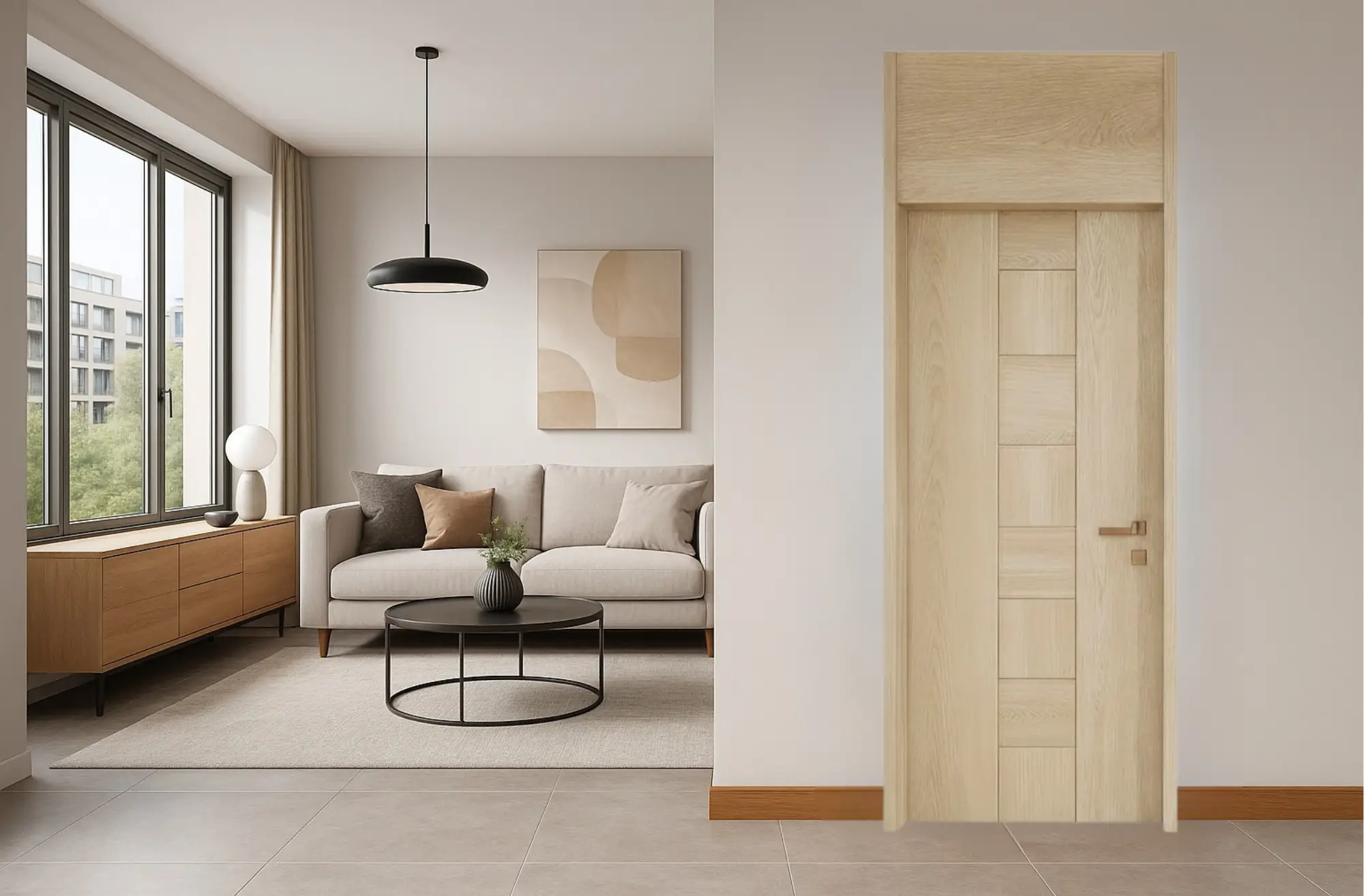 Cửa gỗ chống cháy EI 60 mã 003