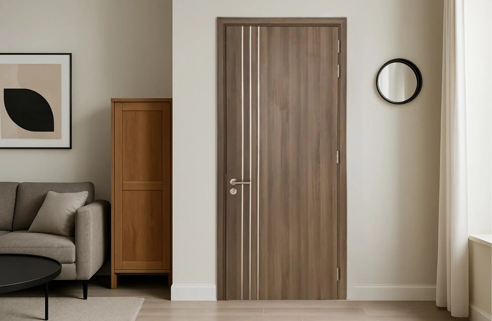 Cửa gỗ chống cháy EI 60 mã 014