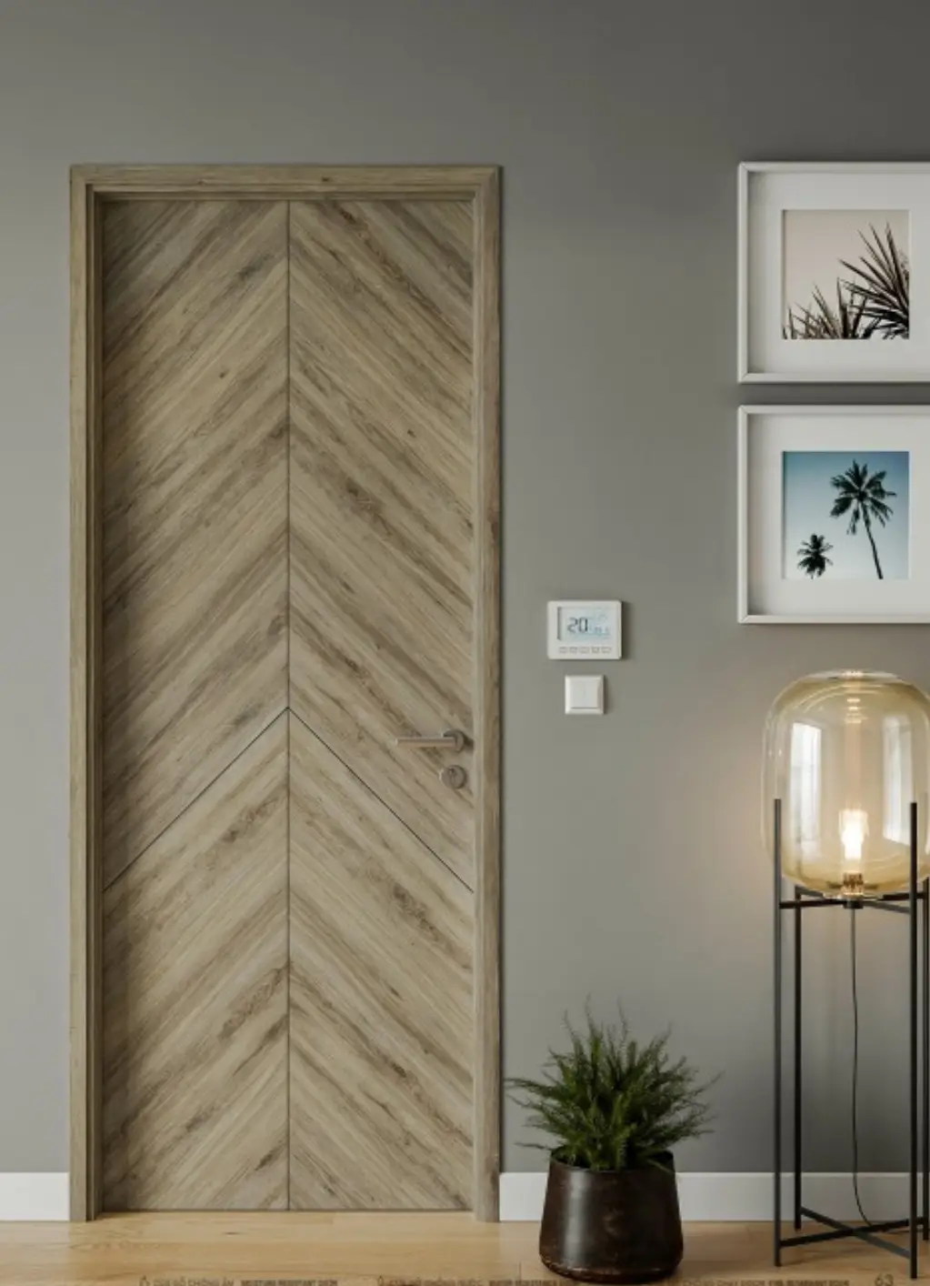 Cửa gỗ chống cháy EI 60 mã 021