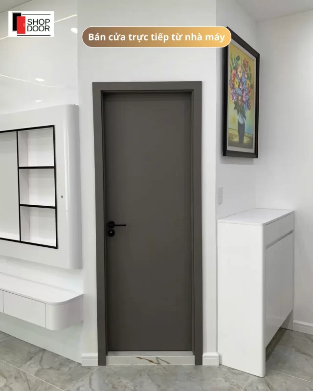 Cửa gỗ công nghiệp chống cháy lắp đặt thực tế tại Nha Trang từ Shopdoor