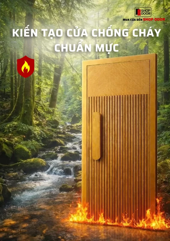 cửa gỗ công nghiệp chống cháy trong công trình dân dụng