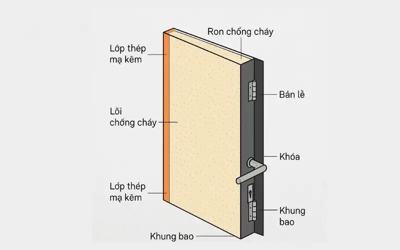 Kỹ thuật xác định vị trí dán ron chống cháy (Intumescent Seal) đúng khoảng cách tiêu chuẩn