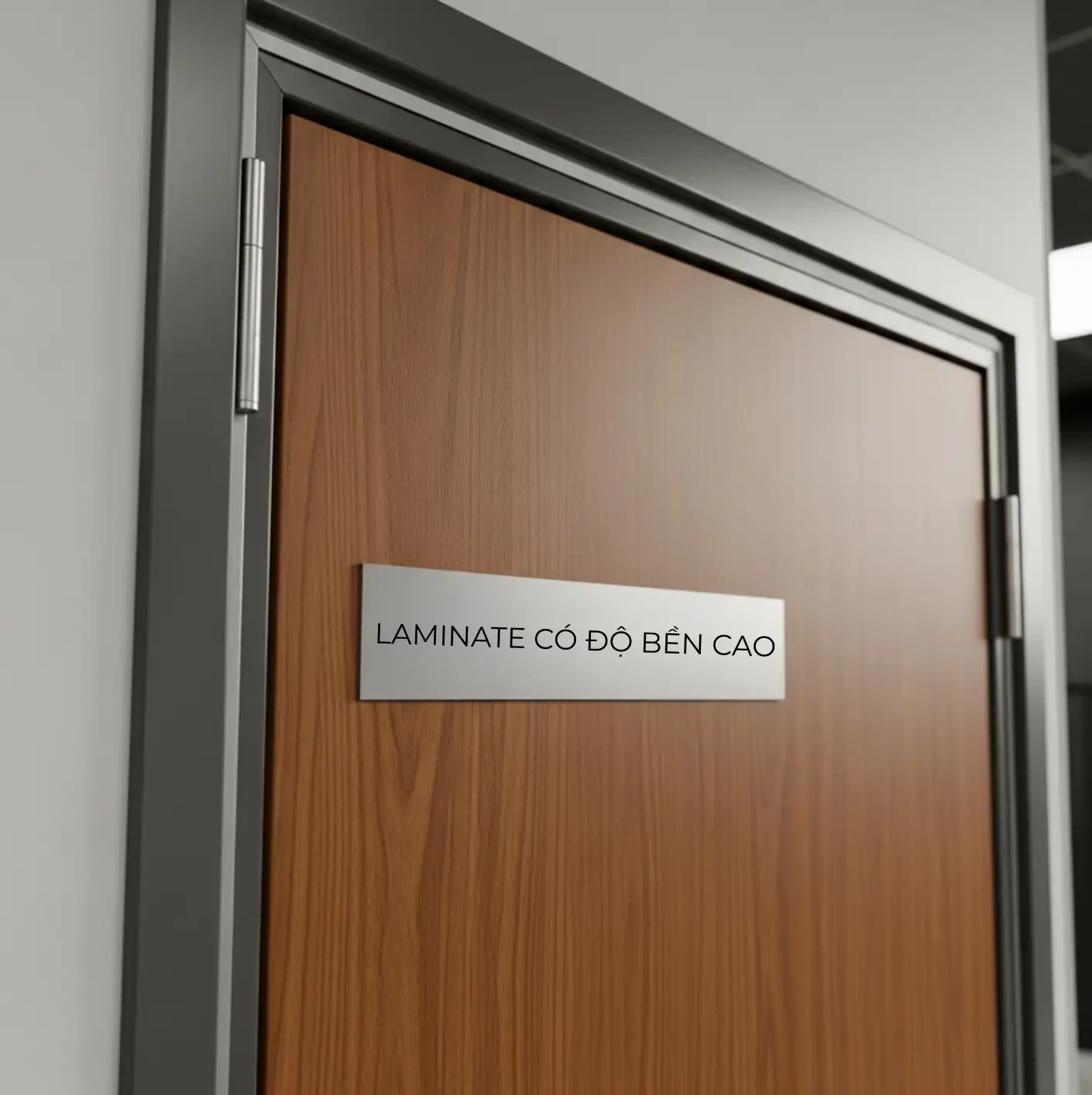 Laminate được sử dụng làm vật liệu phủ cửa chống cháy có độ bền cao