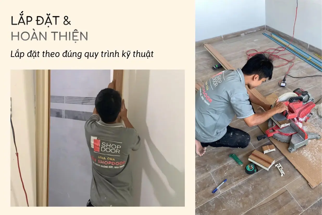 Lắp đặt cửa gỗ composite chuẩn kỹ thuật cho nhà ở