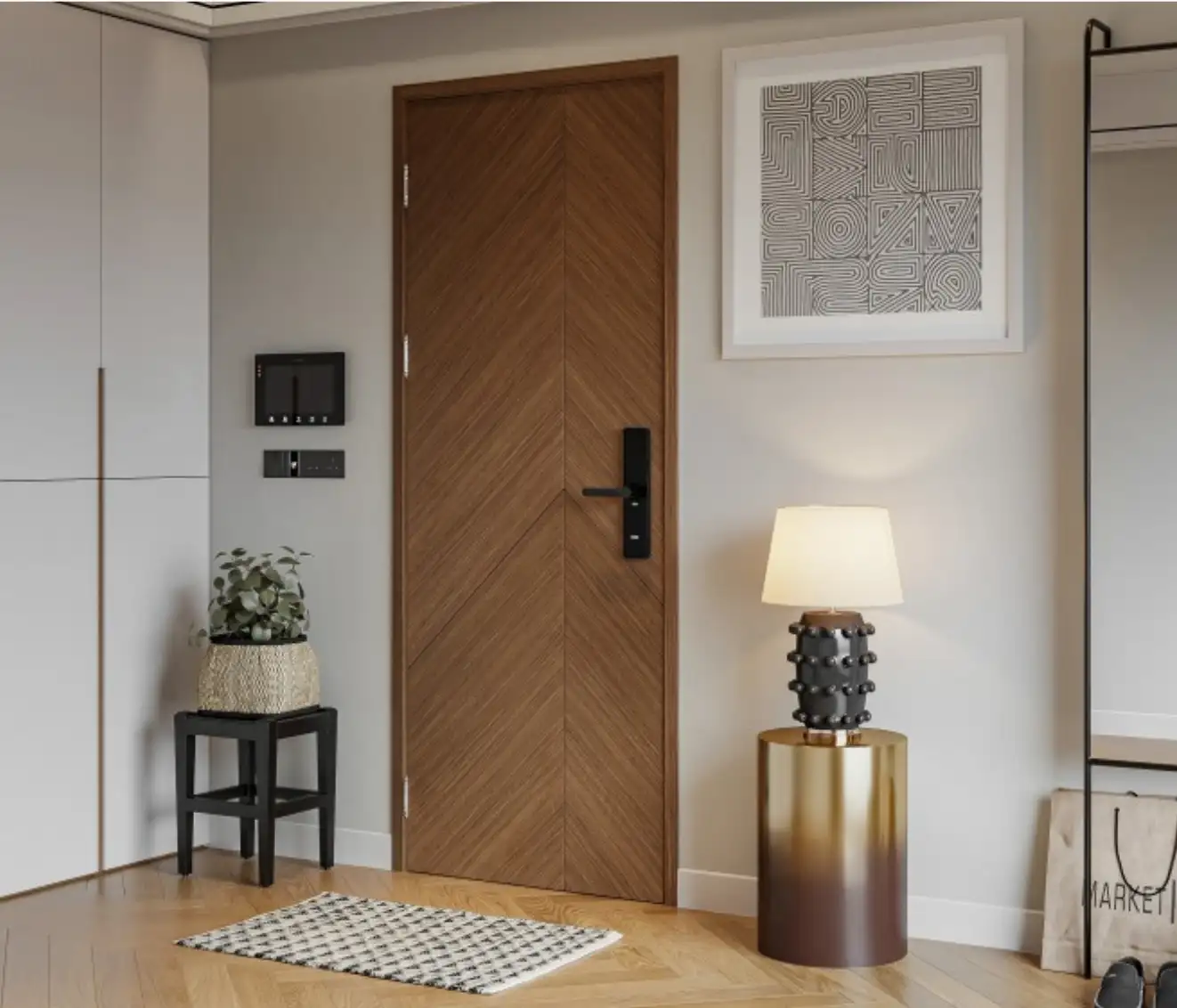 Mẫu cửa gỗ chống cháy tại Nha Trang cho nhà phố