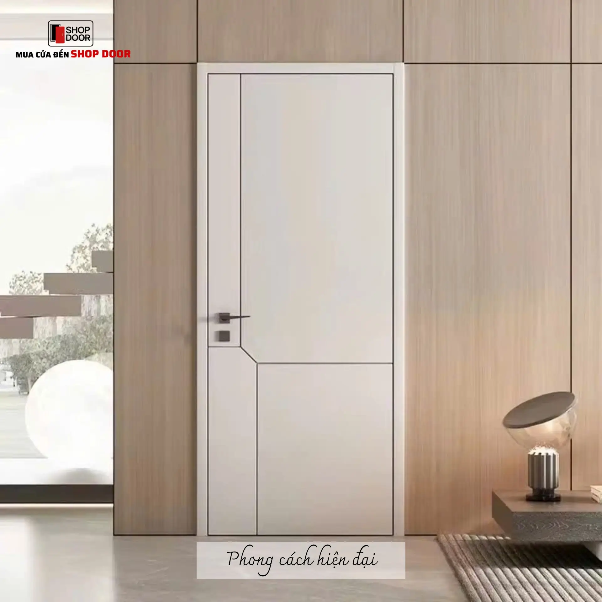 Mẫu cửa nội thất đẹp phong cách hiện đại làm điểm nhấn không gian