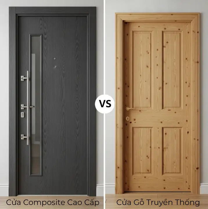 So sánh cửa composite cao cấp với các dòng cửa thông thường