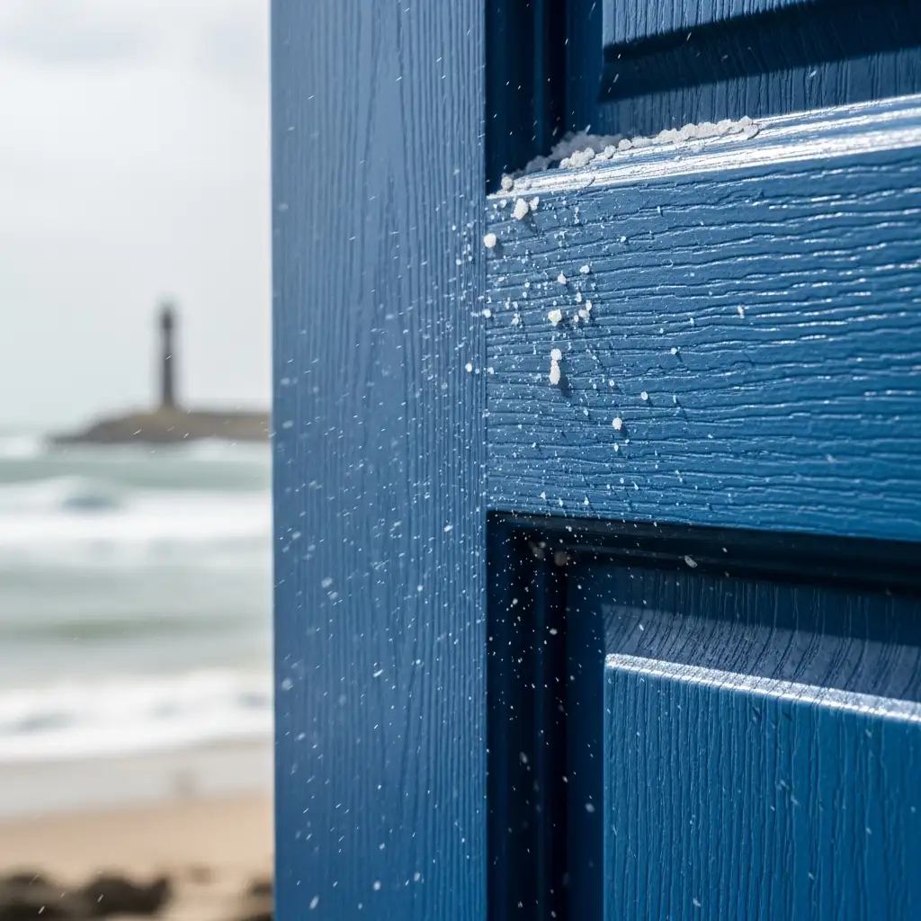 Bề mặt cửa composite bền màu trong điều kiện khí hậu biển