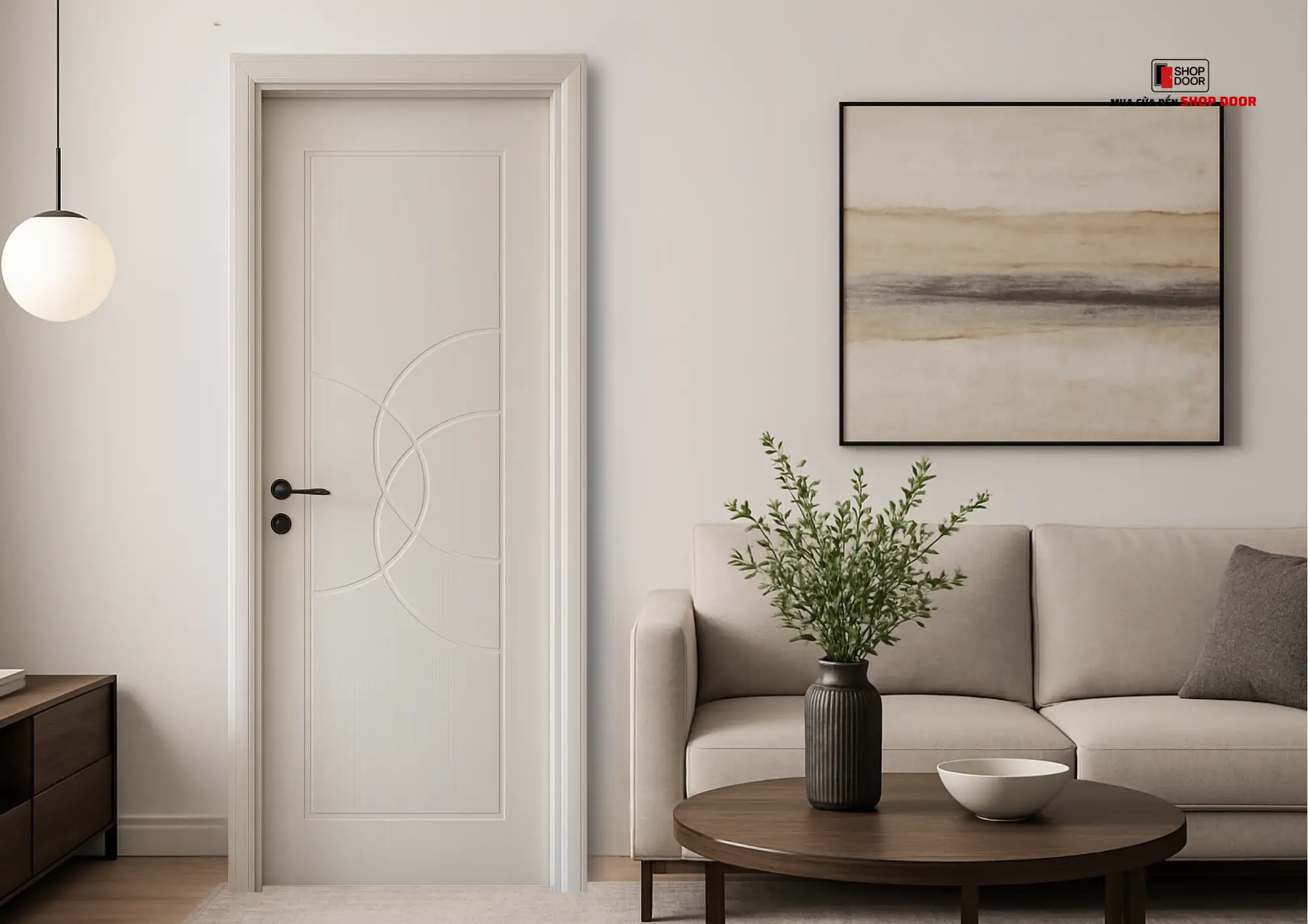 Bề mặt cửa composite vân gỗ bền màu và dễ vệ sinh