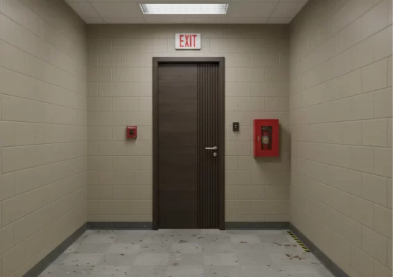 Công trình nhỏ tại Sài Gòn sử dụng cửa chống cháy cho khu vực thoát hiểm