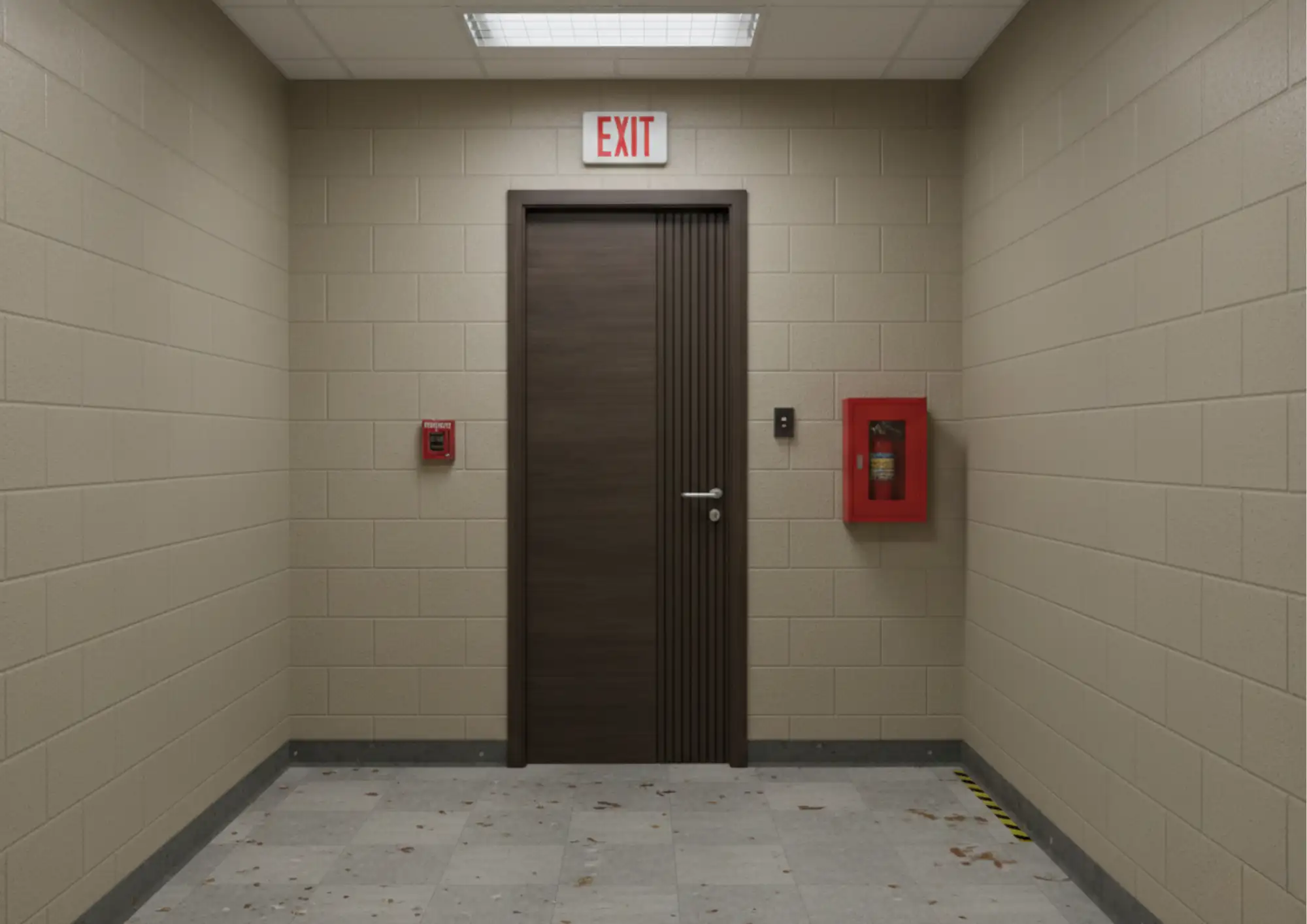 Công trình nhỏ tại Sài Gòn sử dụng cửa chống cháy cho khu vực thoát hiểm