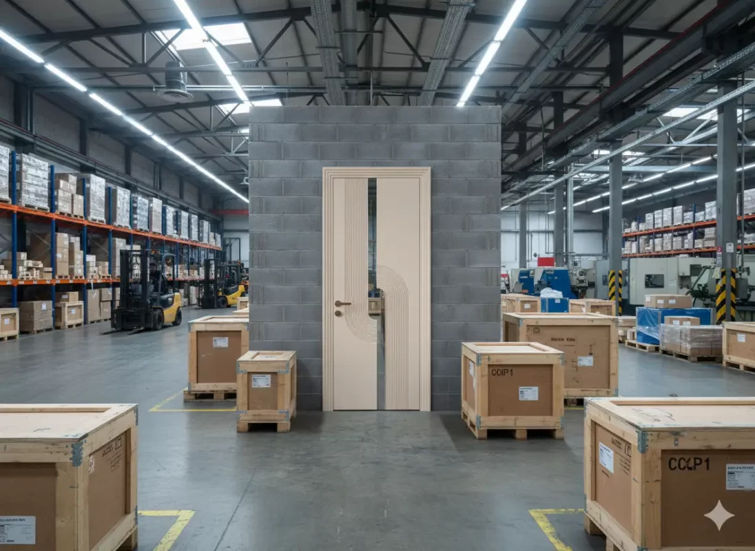 Cửa chống cháy lắp đặt tại công trình kho xưởng Quận 12