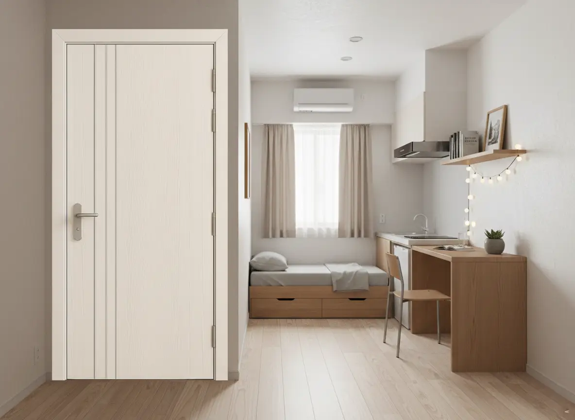 Cửa composite cho phòng trọ diện tích nhỏ tại Quy Nhơn