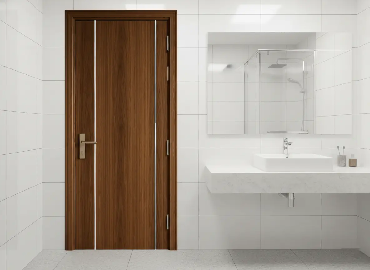 Cửa composite lắp đặt cho khu vực nhà vệ sinh chịu ẩm