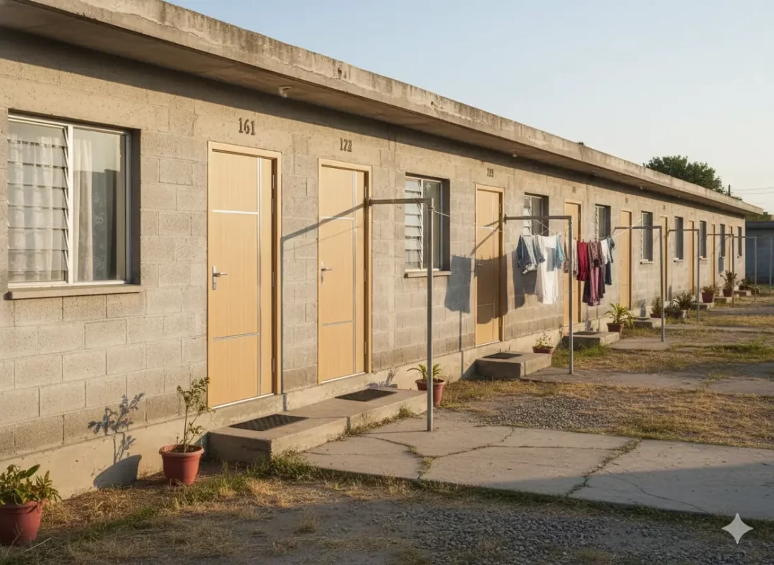 Cửa composite lắp đặt cho dãy nhà trọ tại Quy Nhơn