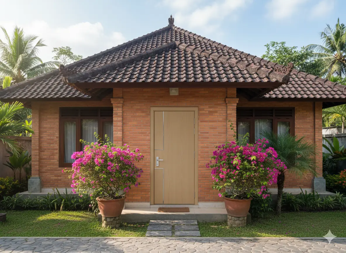 cửa composite nhà cấp 4 mái ngói tây sơn