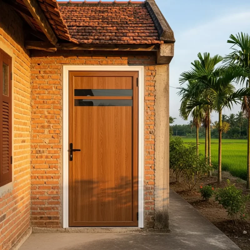 Cửa composite lắp đặt tại nhà ở nông thôn Bình Định