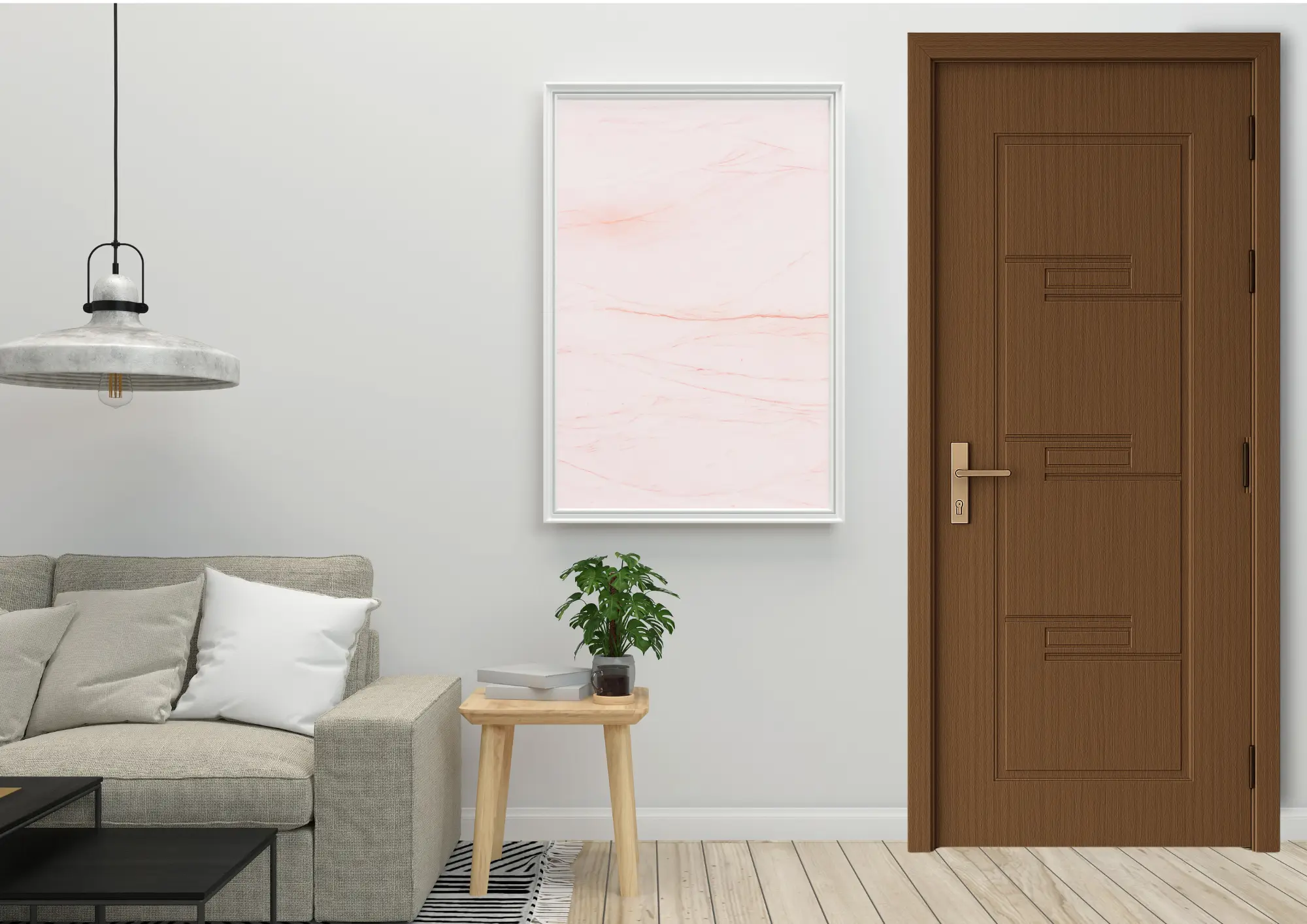 Cửa composite phòng ngủ nhà cấp 4 tại Bình Định ổn định và bền bỉ