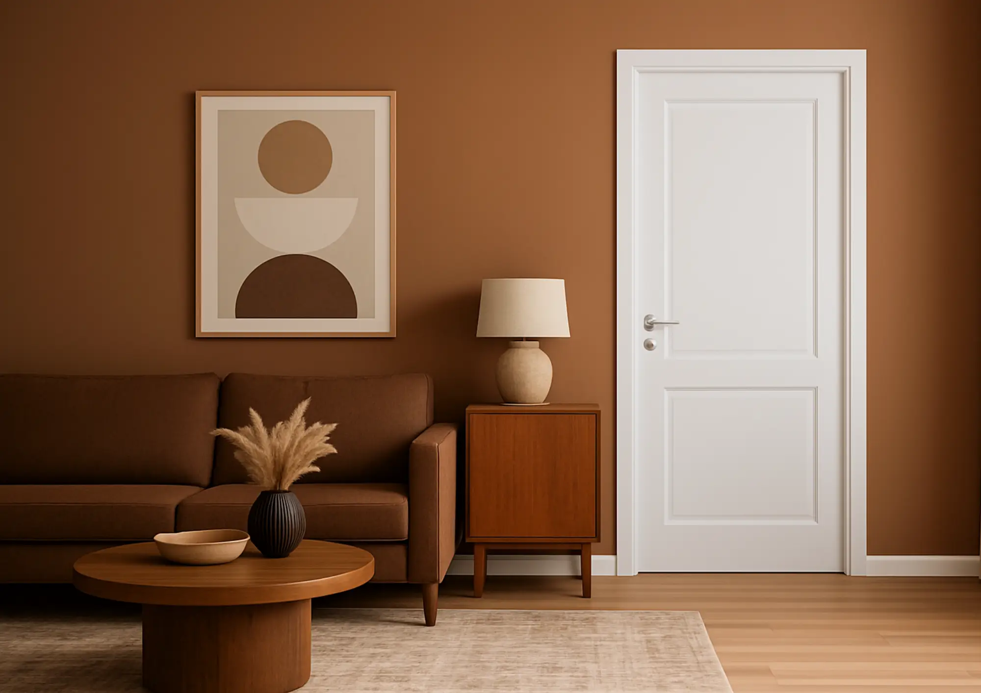 Cửa composite sơn PU màu trơn sang trọng