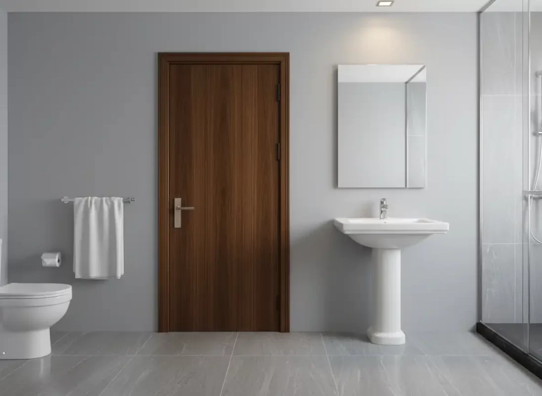 Cửa composite sử dụng cho nhà ở tại Bình Định với thiết kế đơn giản