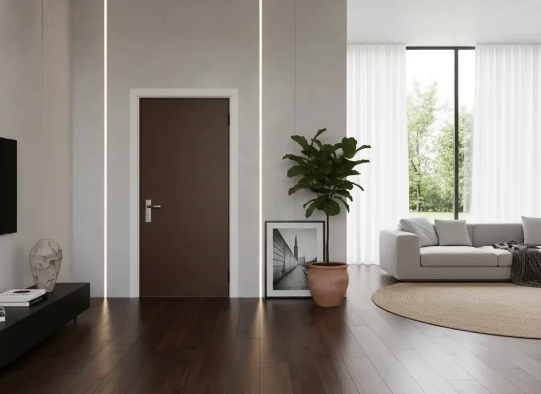 Cửa composite tại Quy Nhơn lắp đặt trong không gian nhà ở thực tế