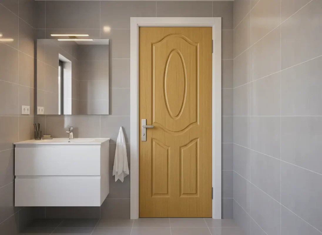 Cửa composite WC lắp đặt trong nhà dân tại Bình Định