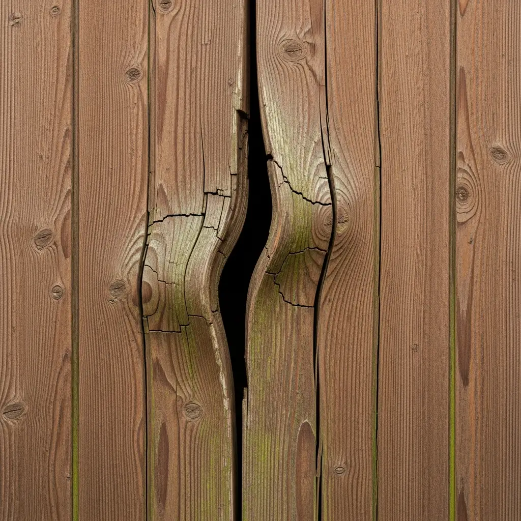 Cửa gỗ cong vênh do độ ẩm cao tại Bình Định