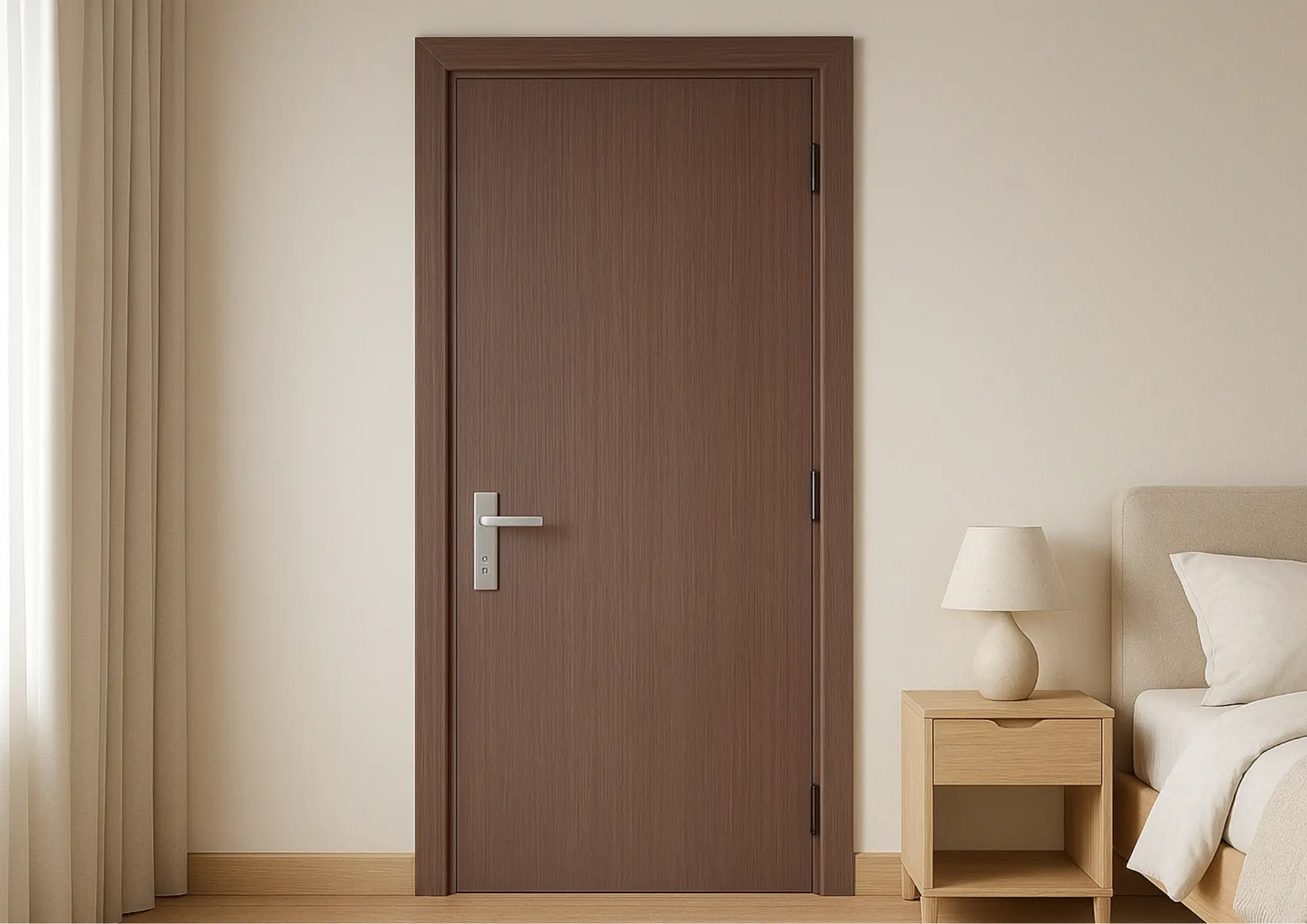 Không gian nhà phố tại Bình Định sử dụng cửa composite cho khu vực nội thất