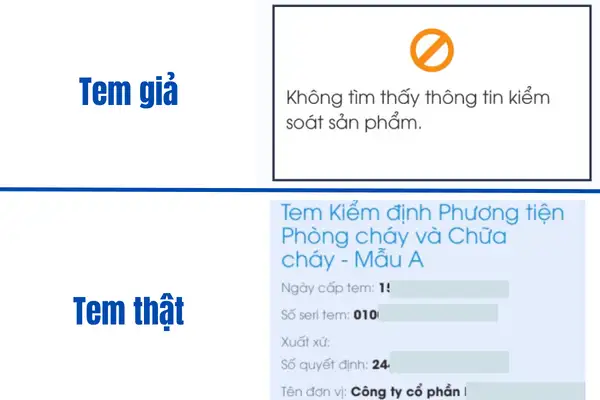 Kiểm tra tem kiểm định PCCC trên cánh cửa gỗ chống cháy thực tế
