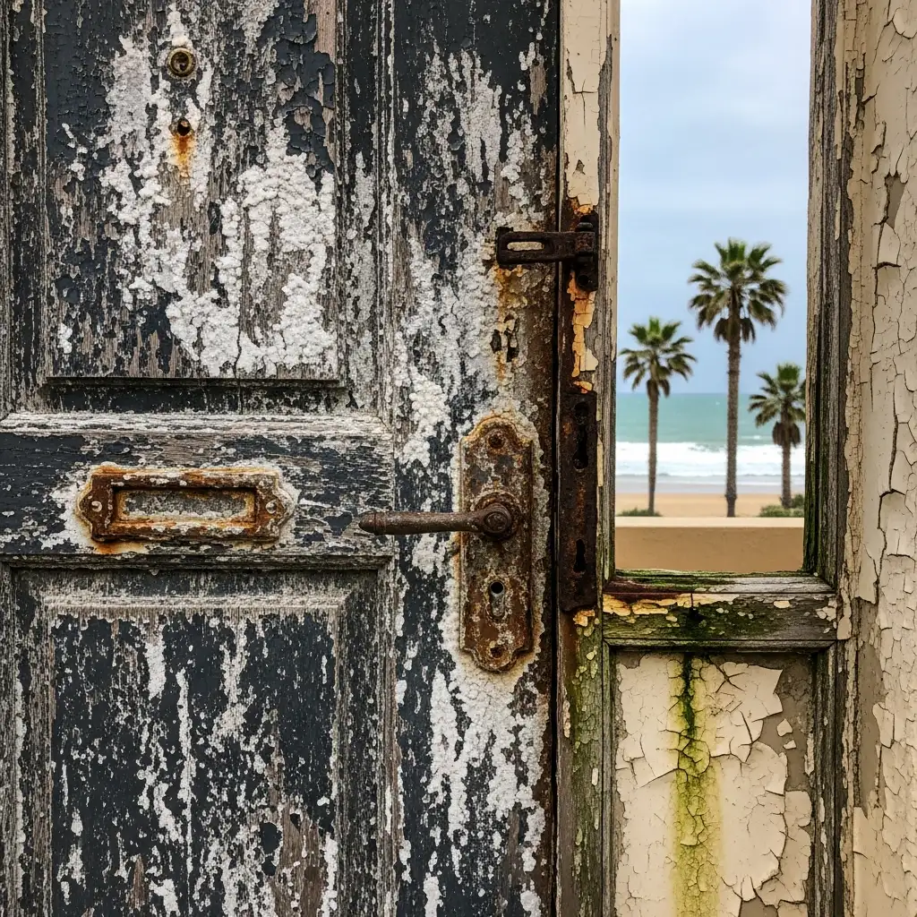 Môi trường gió mặn và độ ẩm cao ảnh hưởng đến cửa căn hộ biển