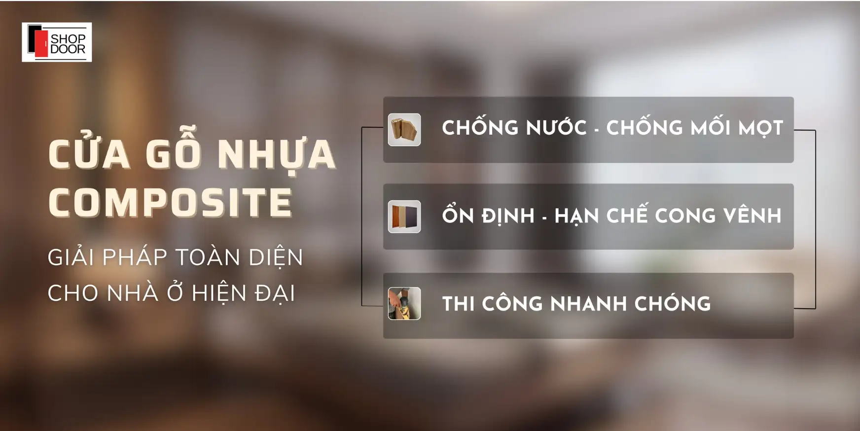 So sánh cửa composite với cửa gỗ tự nhiên và cửa nhựa